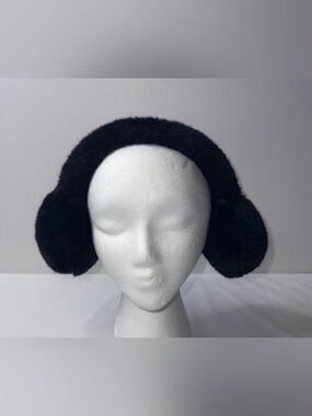 Black Faux Fur Ear Muffs - Women
